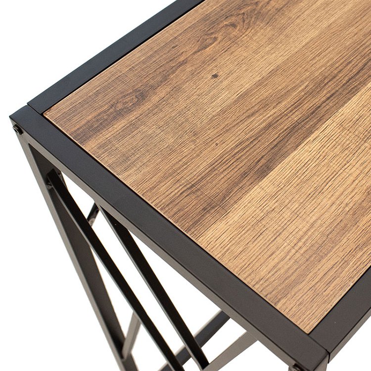 Κονσόλα Ivy pakoworld χρώμα καρυδί-μαύρο 120x35x75εκ 066-000015