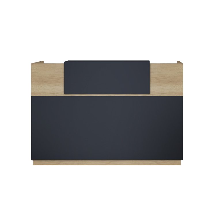 Γραφείο reception Lotus pakoworld σε χρώμα φυσικό - ανθρακί 140x70x110εκ 069-000097