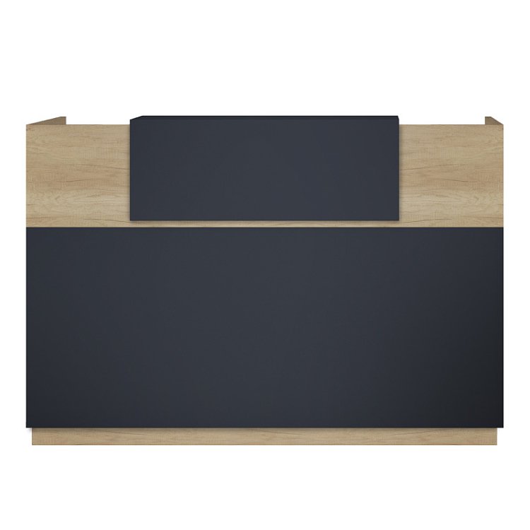 Γραφείο reception Lotus pakoworld σε χρώμα φυσικό - ανθρακί 200x70x110εκ 069-000098