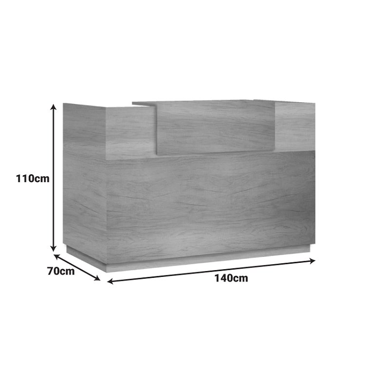 Γραφείο reception Lotus pakoworld σε χρώμα φυσικό 140x70x110εκ 069-000099