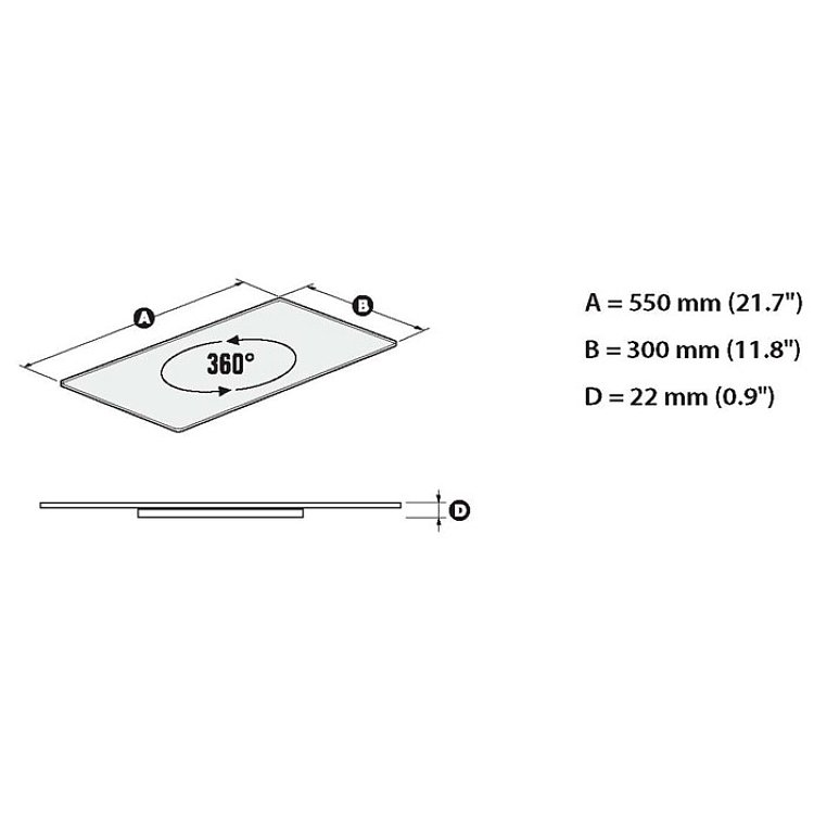 MELICONI ROTOBASE ELITE M Επιτραπέζια Περιστρεφόμενη Βάση 070-0554