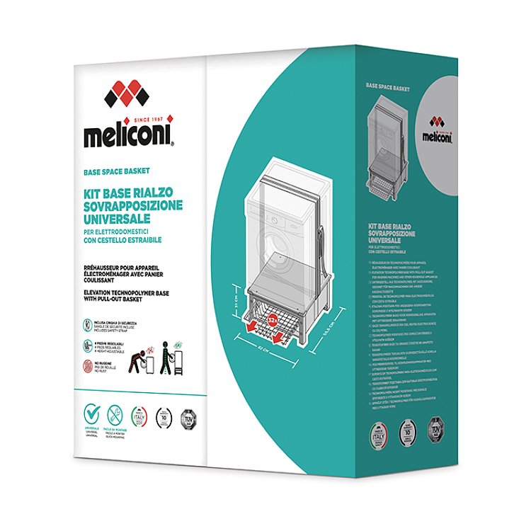 Βάση με Συρτάρι Meliconi Space Basket 070-0593 Λευκή