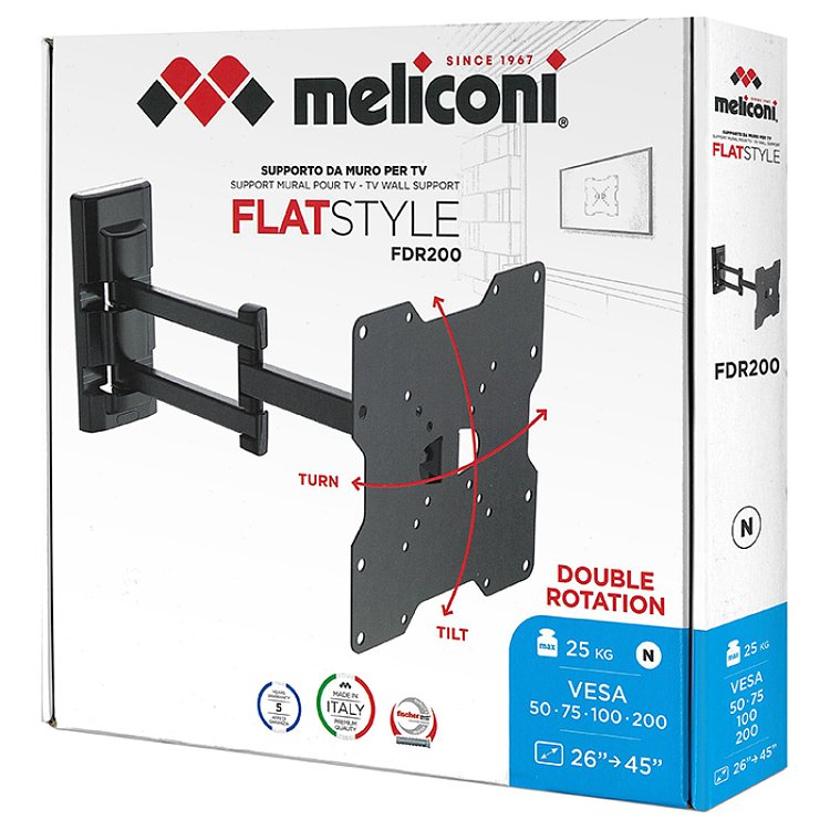 MELICONI FLATSTYLE FDR 200 IT Επιτοίχια Βάση 26"-45" 070-0614