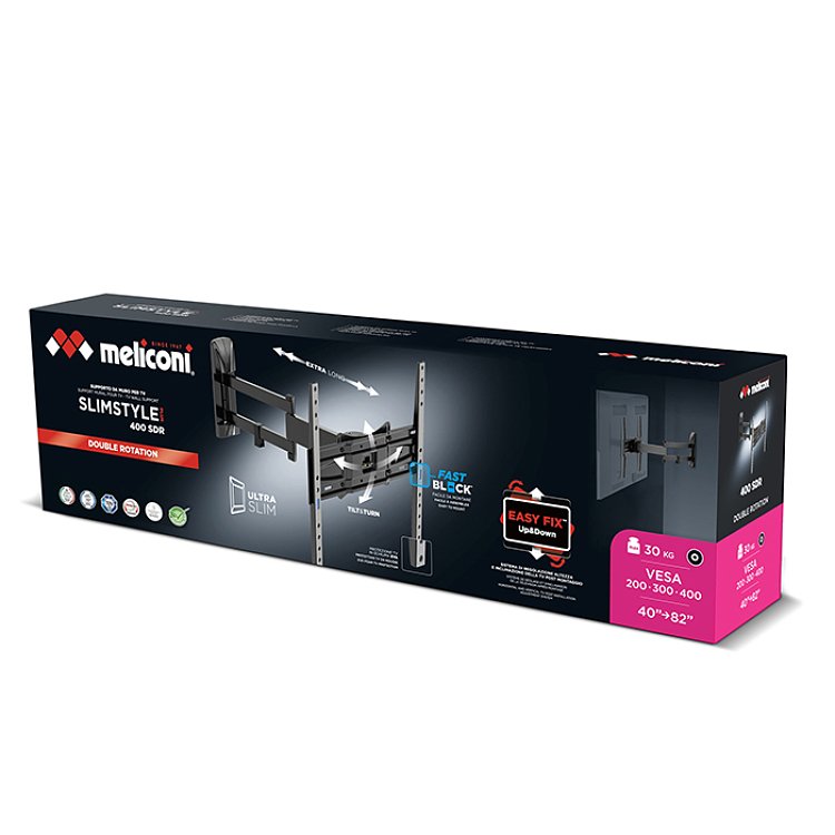 MELICONI SLIMSTYLE PLUS 400 SDR Επιτοίχια Βάση 40"-82" 070-0629
