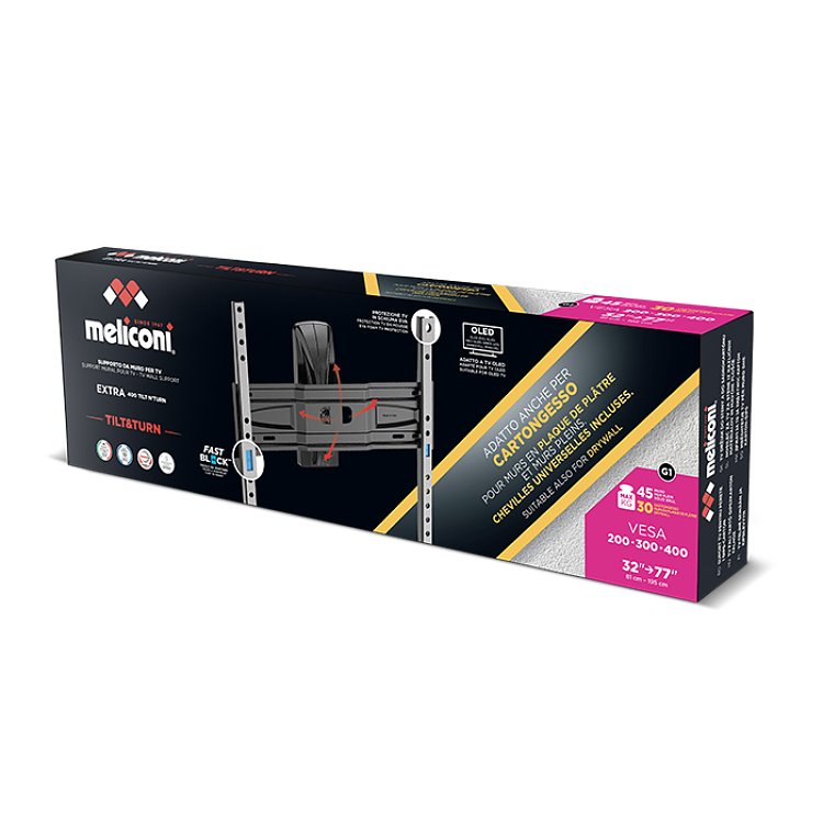 MELICONI EXTRA 400 TILT N TURN Επιτοίχια Βάση 32"-77" 070-0637