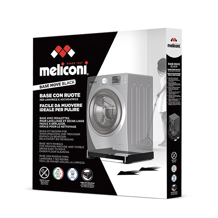 Τροχήλατη Βάση Meliconi Base Move Black 070-0645 Μαύρη