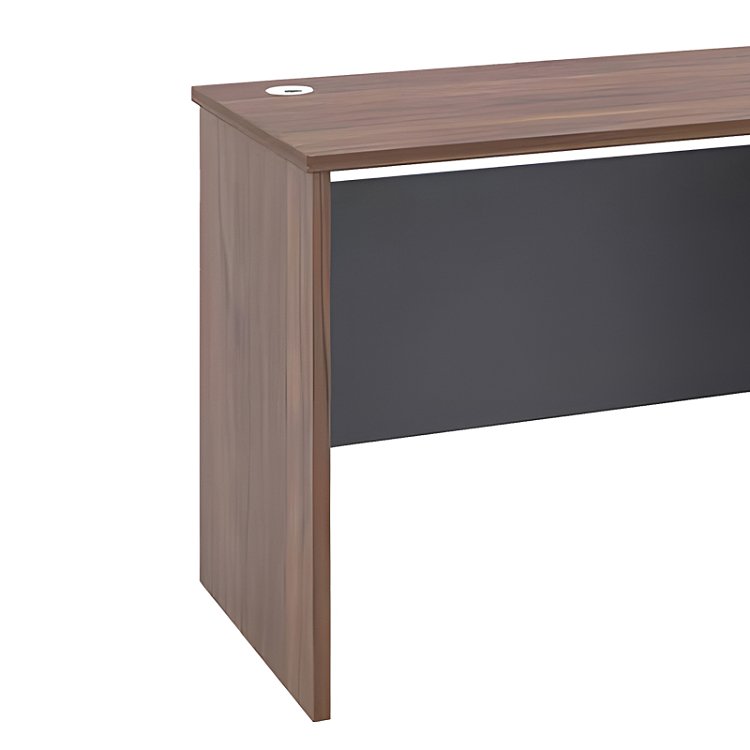 Γραφείο εργασίας Cassius pakoworld ανθρακί-καρυδί 120x60x75εκ 072-000080