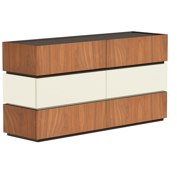 Συρταριέρα Sonlen pakoworld mdf σε καρυδί-μπεζ απόχρωση 120x40x72εκ 072-000103