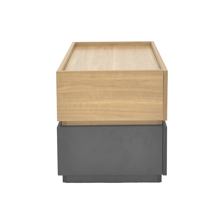 Κομοδίνο Sonlen pakoworld mdf σε sonoma-ανθρακί απόχρωση 60x40x44.5εκ 072-000104