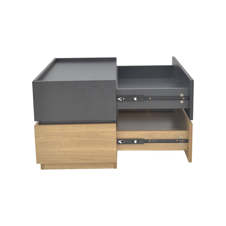 Κομοδίνο Sonlen pakoworld mdf σε sonoma-ανθρακί απόχρωση 60x40x44.5εκ 072-000104