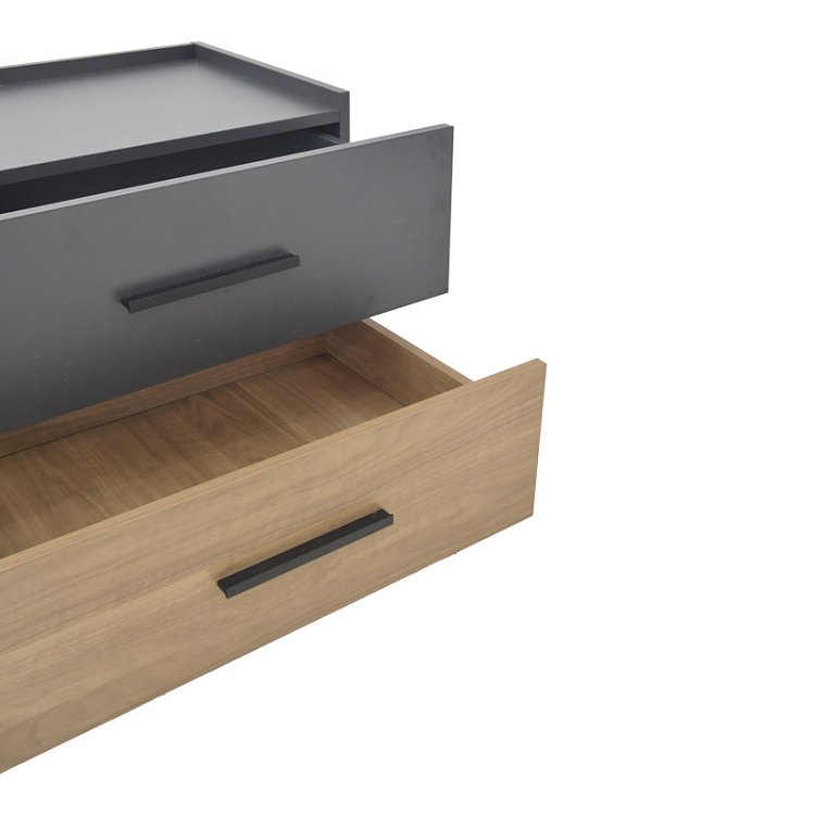 Κομοδίνο Sonlen pakoworld mdf σε sonoma-ανθρακί απόχρωση 60x40x44.5εκ 072-000104