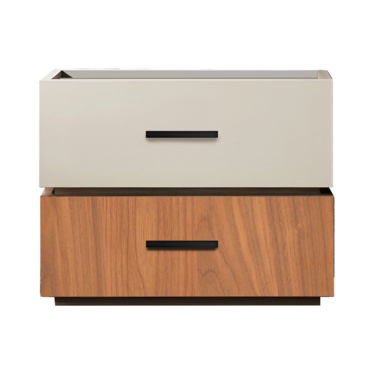 Κομοδίνο Sonlen pakoworld mdf σε καρυδί-μπεζ απόχρωση 60x40x44.5εκ 072-000105