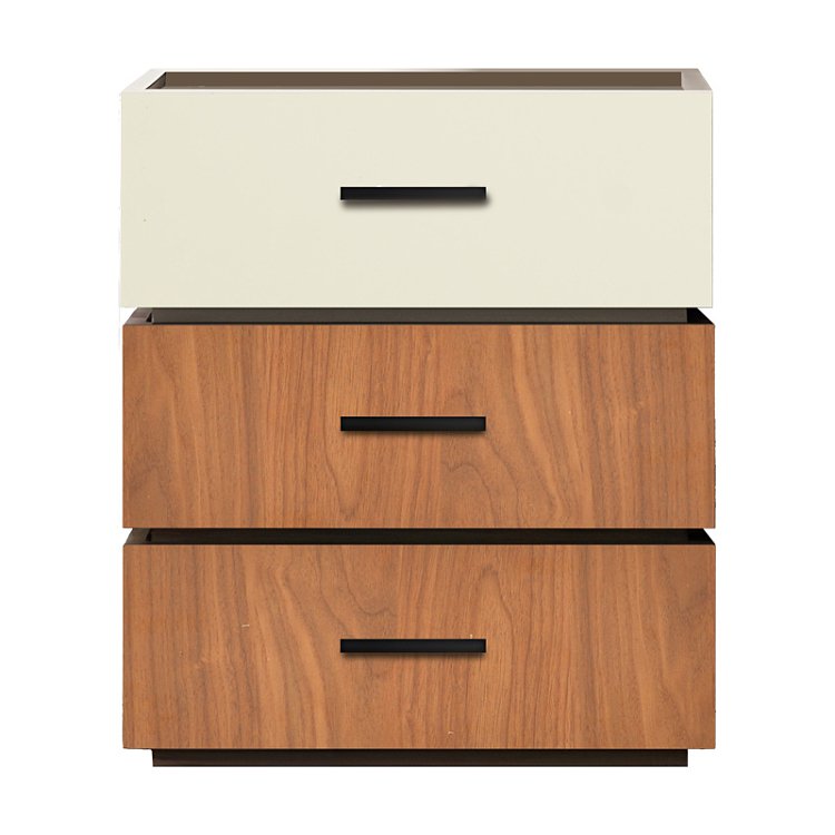 Κομοδίνο Sonlen pakoworld mdf σε καρυδί-μπεζ απόχρωση 60x40x66εκ 072-000106