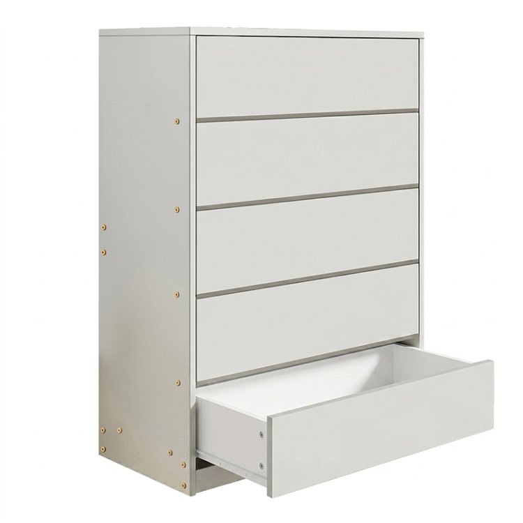 Συρταριέρα Kuanger pakoworld mdf σε λευκή απόχρωση 80x40x109εκ 072-000110