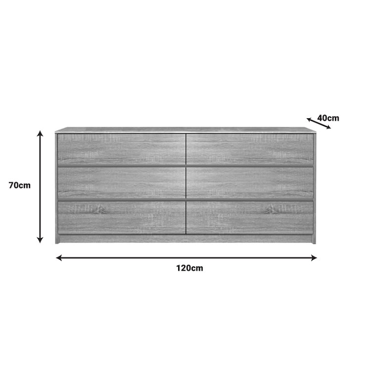 Συρταριέρα Kuanger pakoworld mdf σε φυσική απόχρωση 120x40x70εκ 072-000111