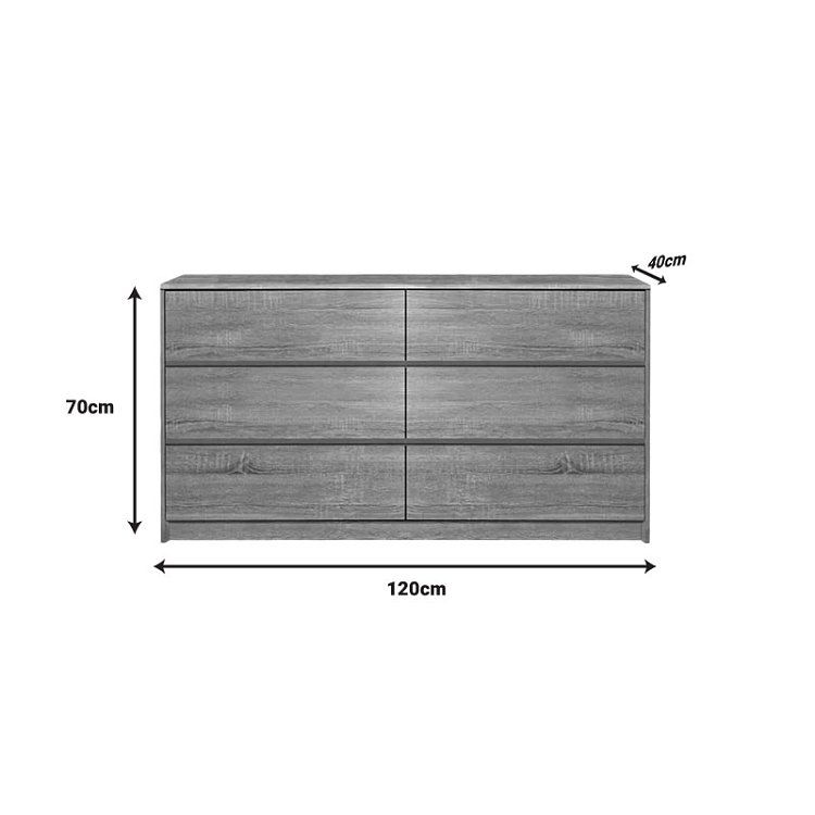 Συρταριέρα Kuanger pakoworld mdf σε φυσική απόχρωση 120x40x70εκ 072-000111