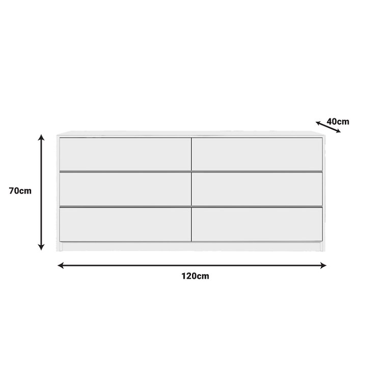 Συρταριέρα Kuanger pakoworld mdf σε λευκή απόχρωση 120x40x70εκ 072-000112