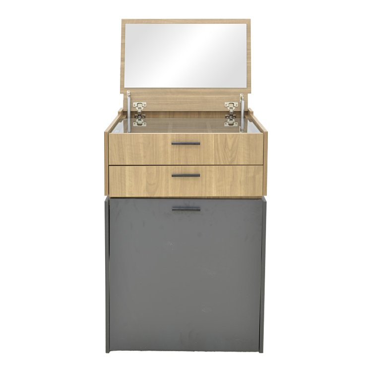 Τουαλέτα κρεβατοκάμαρας Sonlen pakoworld ανθρακί-sonoma 60x45x130εκ 072-000154