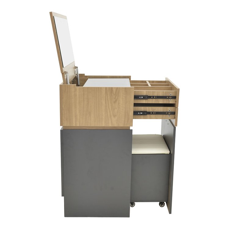 Τουαλέτα κρεβατοκάμαρας Sonlen pakoworld ανθρακί-sonoma 60x45x130εκ 072-000154