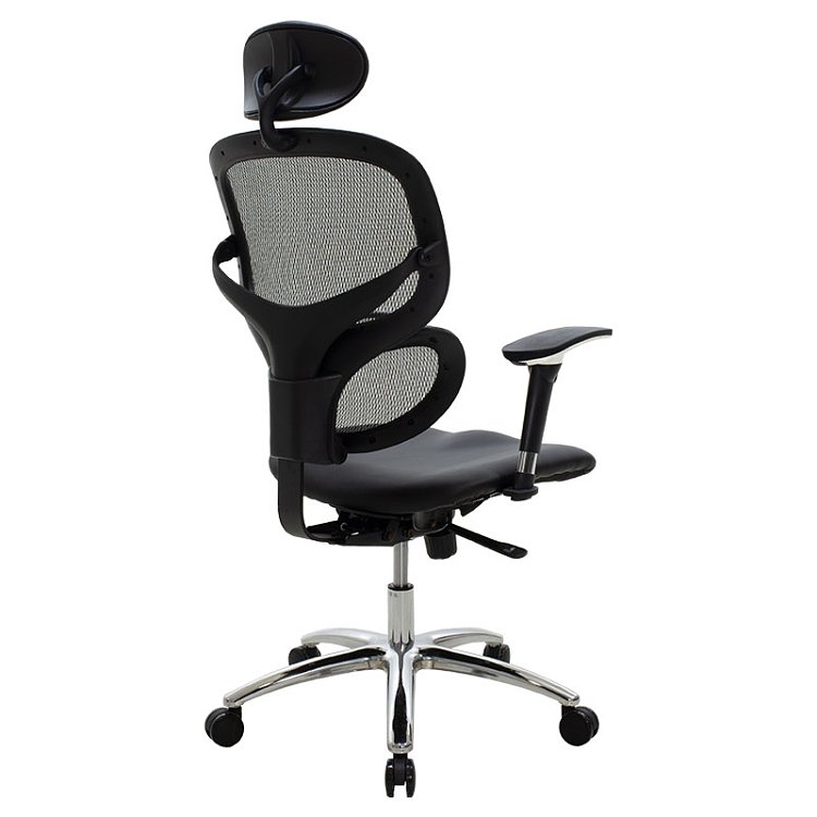Καρέκλα γραφείου διευθυντή Freedom pakoworld Premium Quality μαύρο pu-mesh 076-000008