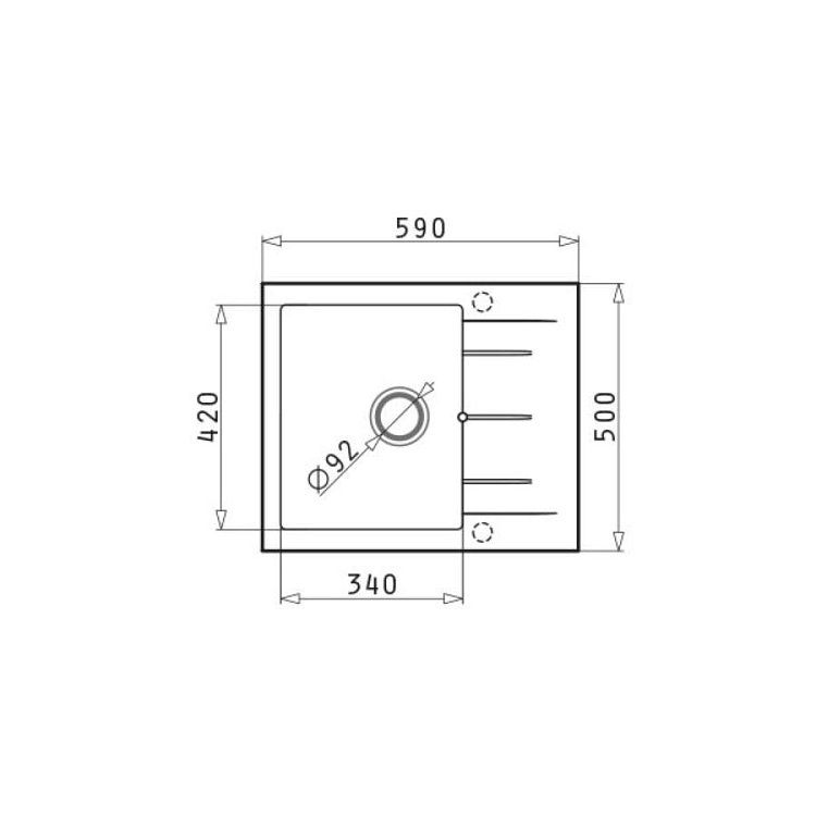 Νεροχύτης Pyragranite Alazia (59x50) 1B 1D Graphite Carbon 079809111