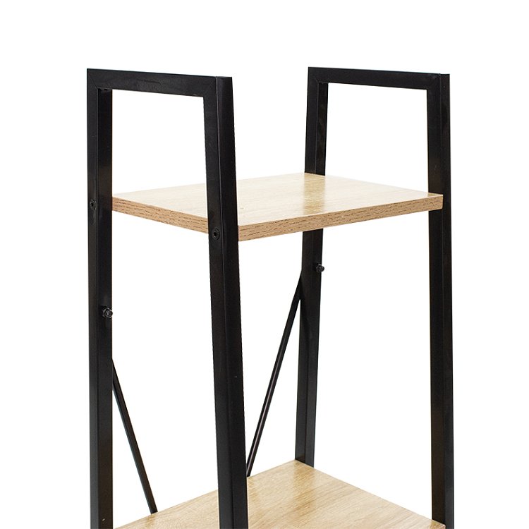 Βιβλιοθήκη Ramon pakoworld φυσικό-μαύρο 34x32,5x148εκ 085-000013