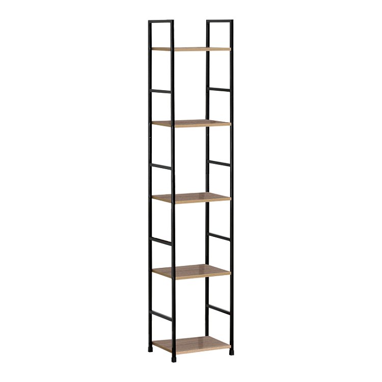 Βιβλιοθήκη Azuel pakoworld φυσικό-μαύρο μέταλλο 29x23.5x144εκ 085-000020