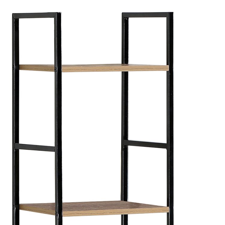 Βιβλιοθήκη Azuel pakoworld φυσικό-μαύρο μέταλλο 29x23.5x144εκ 085-000020