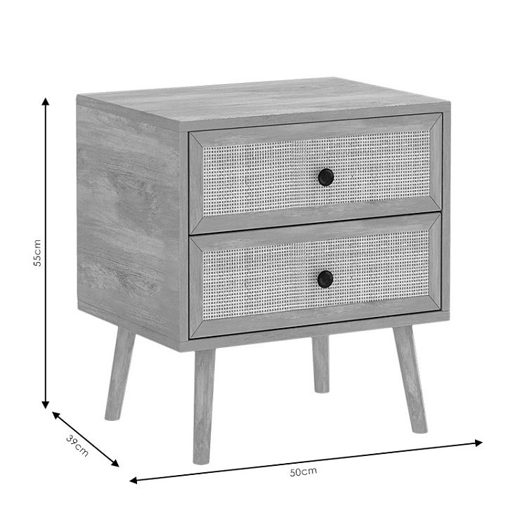 Κομοδίνο Oslo pakoworld sonoma 50x39x55εκ 086-000002