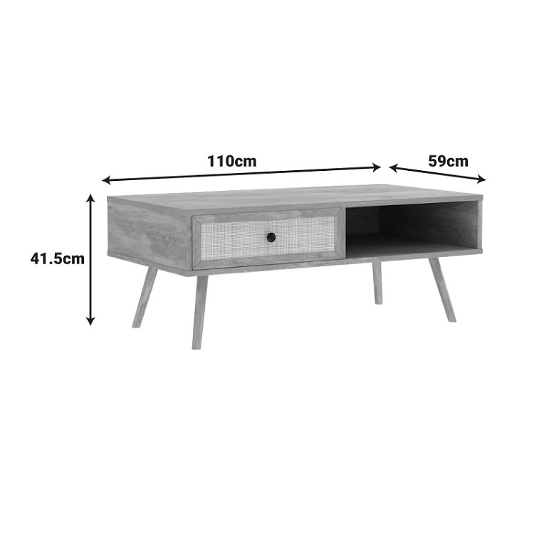 Τραπέζι σαλονιού Oslo pakoworld sonoma 110x59x41,5εκ 086-000005
