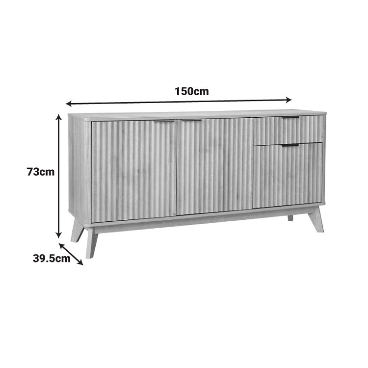Μπουφές Hamea pakoworld mdf σε φυσική απόχρωση 150x39,5x73εκ 086-000020