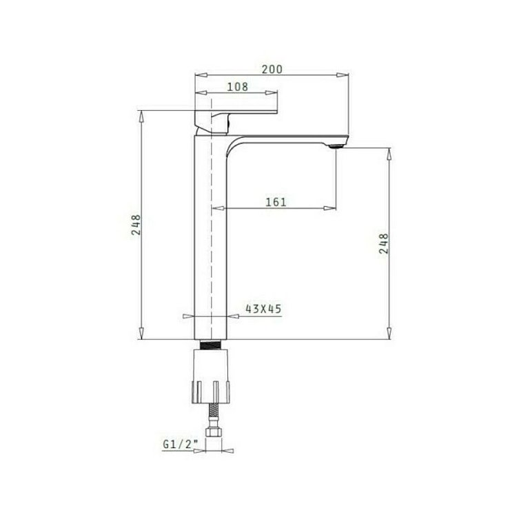 Μπαταρία Νιπτήρα Brillante Xl Black Bronze 090939601