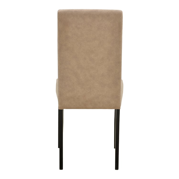 Καρέκλα Zeben pakoworld μπεζ ύφασμα με πόδι μαύρο rubberwood 43,5x55,5x93,5εκ 2τμχ 091-000029