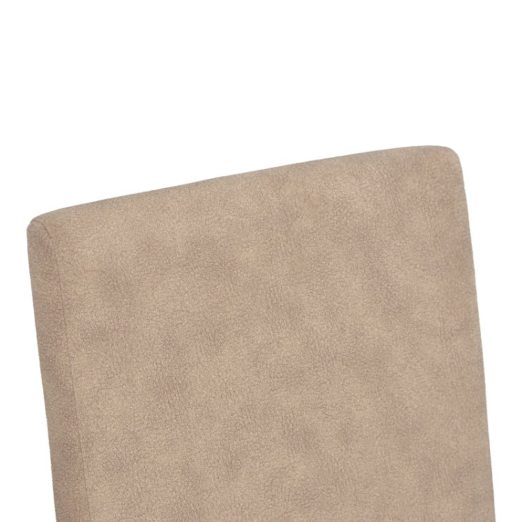 Καρέκλα Zeben pakoworld μπεζ ύφασμα με πόδι μαύρο rubberwood 43,5x55,5x93,5εκ 2τμχ 091-000029