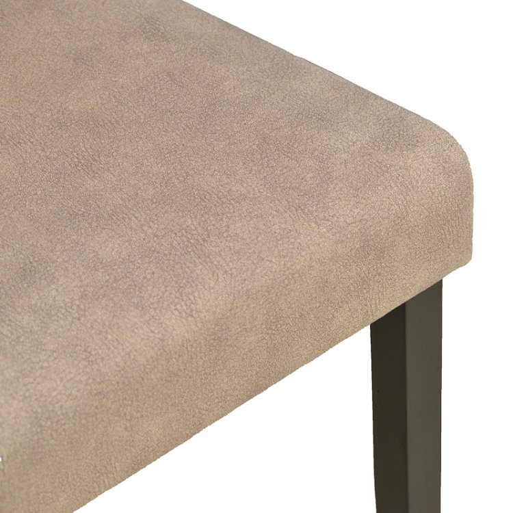 Καρέκλα Zeben pakoworld μπεζ ύφασμα με πόδι μαύρο rubberwood 43,5x55,5x93,5εκ 2τμχ 091-000029