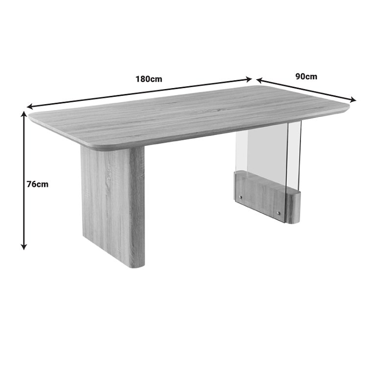 Tραπέζι Faghan pakoworld καφέ mdf 180x90x76εκ 093-000034