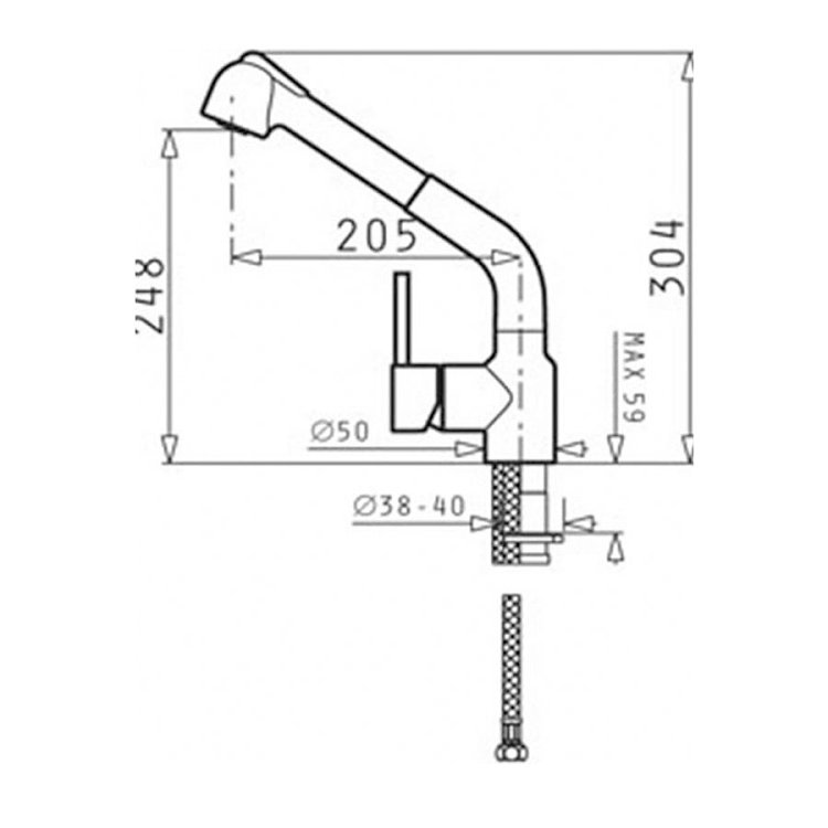 Μπαταρία Κουζίνας Balata Χρωμέ 095161001