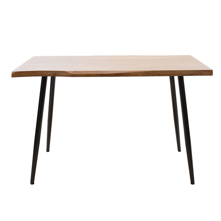 Τραπέζι Neve pakoworld MDF καρυδί-πόδι μεταλλικό μαύρο 120x80x75εκ 101-000024