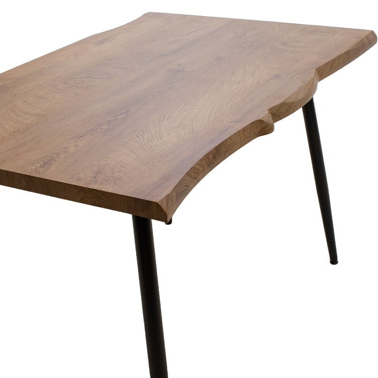 Τραπέζι Neve pakoworld MDF καρυδί-πόδι μεταλλικό μαύρο 120x80x75εκ 101-000024