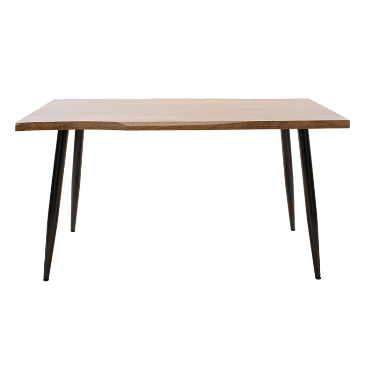 Τραπέζι Neve pakoworld MDF καρυδί-πόδι μεταλλικό μαύρο 140x80x75εκ 101-000025