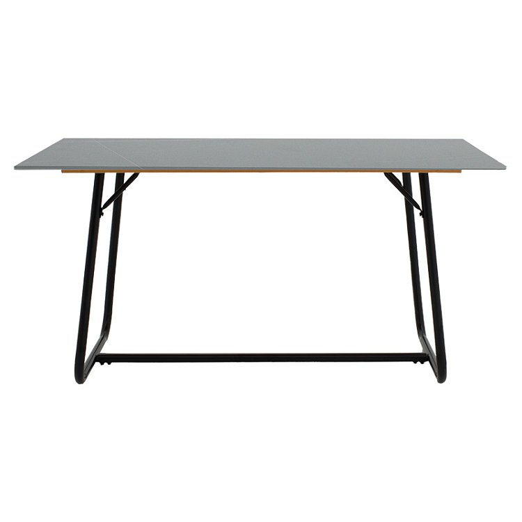Τραπέζι Revello pakoworld sintered stone μαύρο μαρμάρου-μαύρο 150x90x75εκ 101-000075
