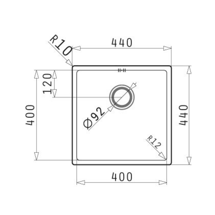 Νεροχύτης Astris Colora (40x40) 1B Gun Metal 101055201