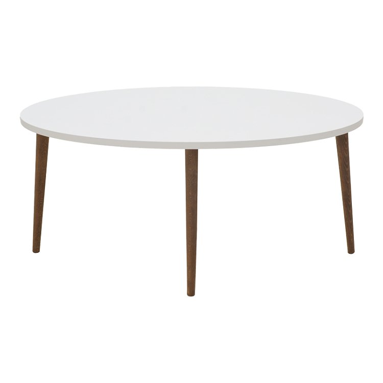 Τραπέζι σαλονιού Barton pakoworld λευκό-καφέ 90x45x40εκ 120-000136