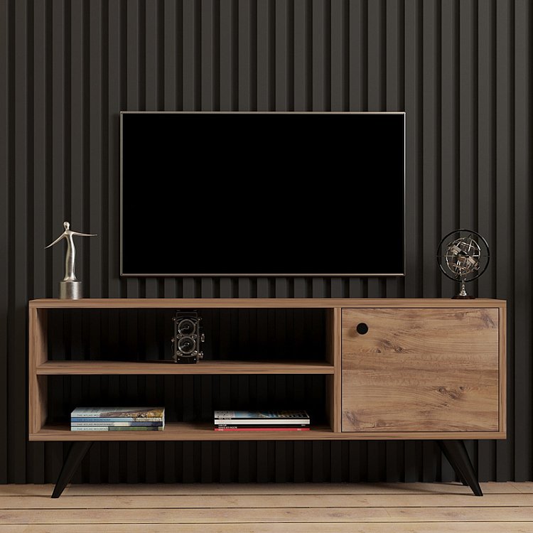 Έπιπλο τηλεόρασης Wison pakoworld σε sonoma απόχρωση 120x29x50εκ 120-000541