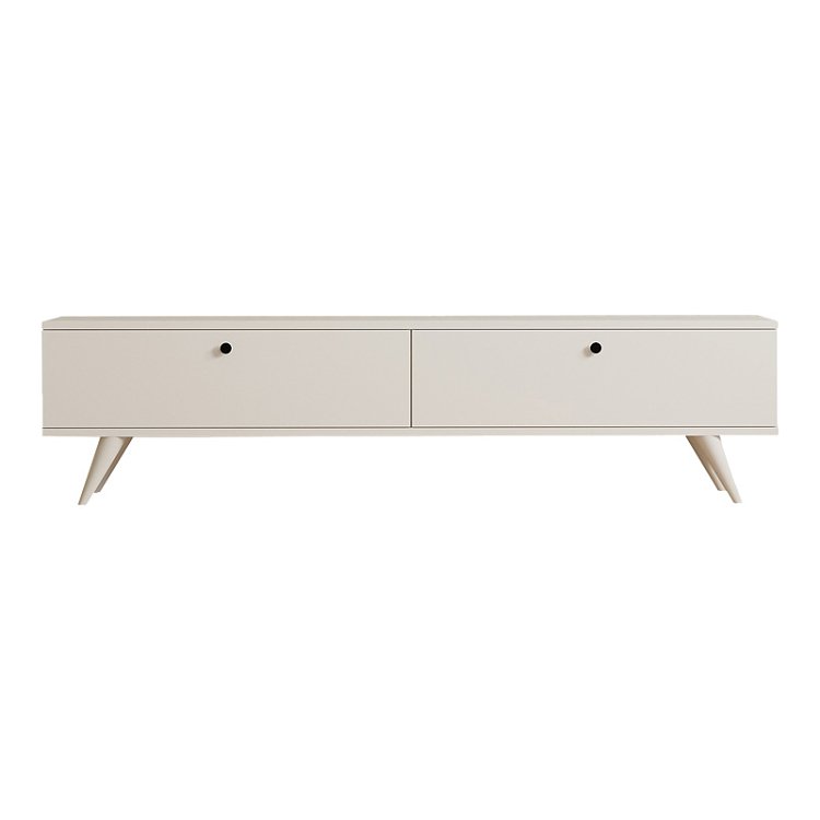 Έπιπλο τηλεόρασης Jate pakoworld σε λευκή απόχρωση 160x25x40εκ 120-000547