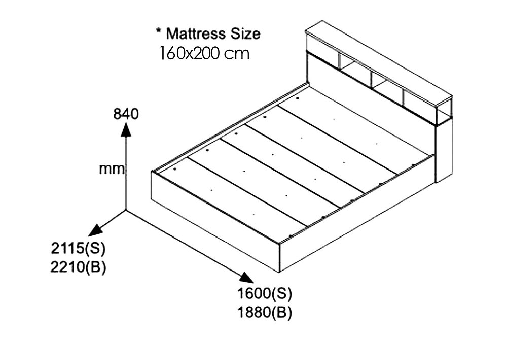 Κρεβάτι OLYMPUS pakoworld χρώμα castillo-toro 160x200εκ 123-000009