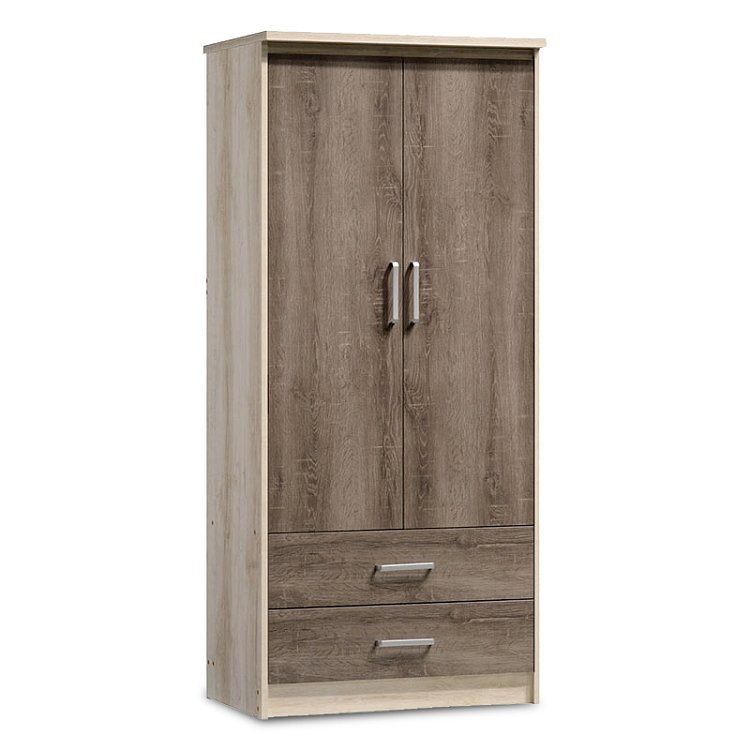 Ντουλάπα ρούχων δίφυλλη OLYMPUS pakoworld χρώμα castillo-toro 81x57x183εκ 123-000021