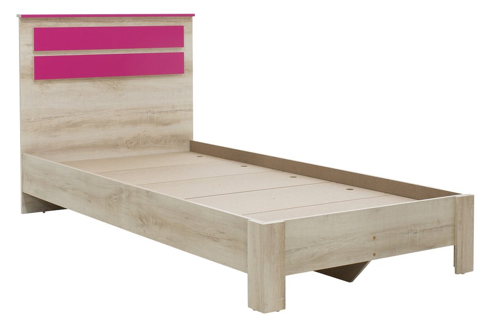 Κρεβάτι παιδικό Looney pakoworld σε χρώμα castillo-ροζ 100x200εκ 123-000077