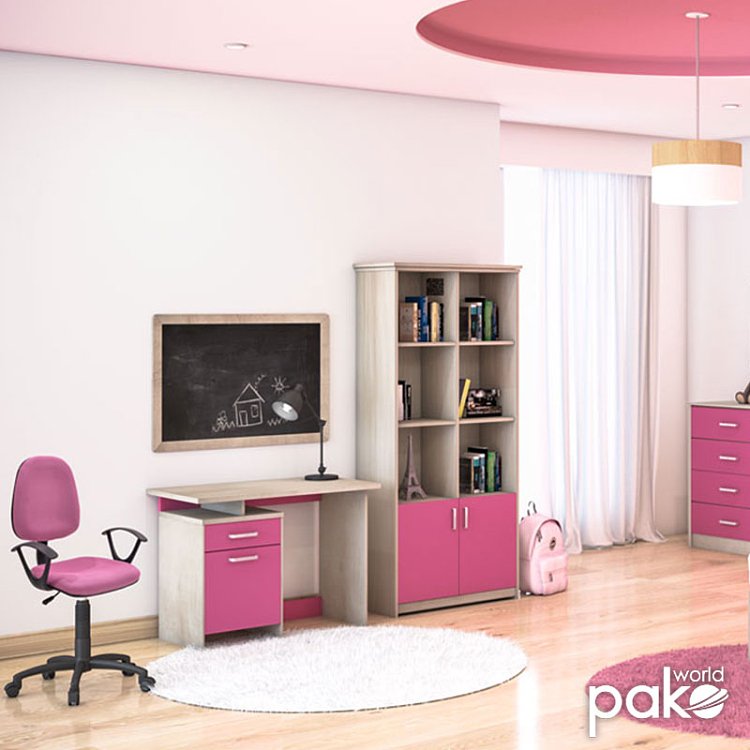 Γραφείο εργασίας Looney pakoworld χρώμα castillo-ροζ 100x55x75εκ 123-000081