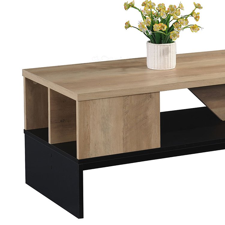 Τραπέζι σαλονιού Naya pakoworld sonoma-ανθρακί 93x46x43εκ 123-000159